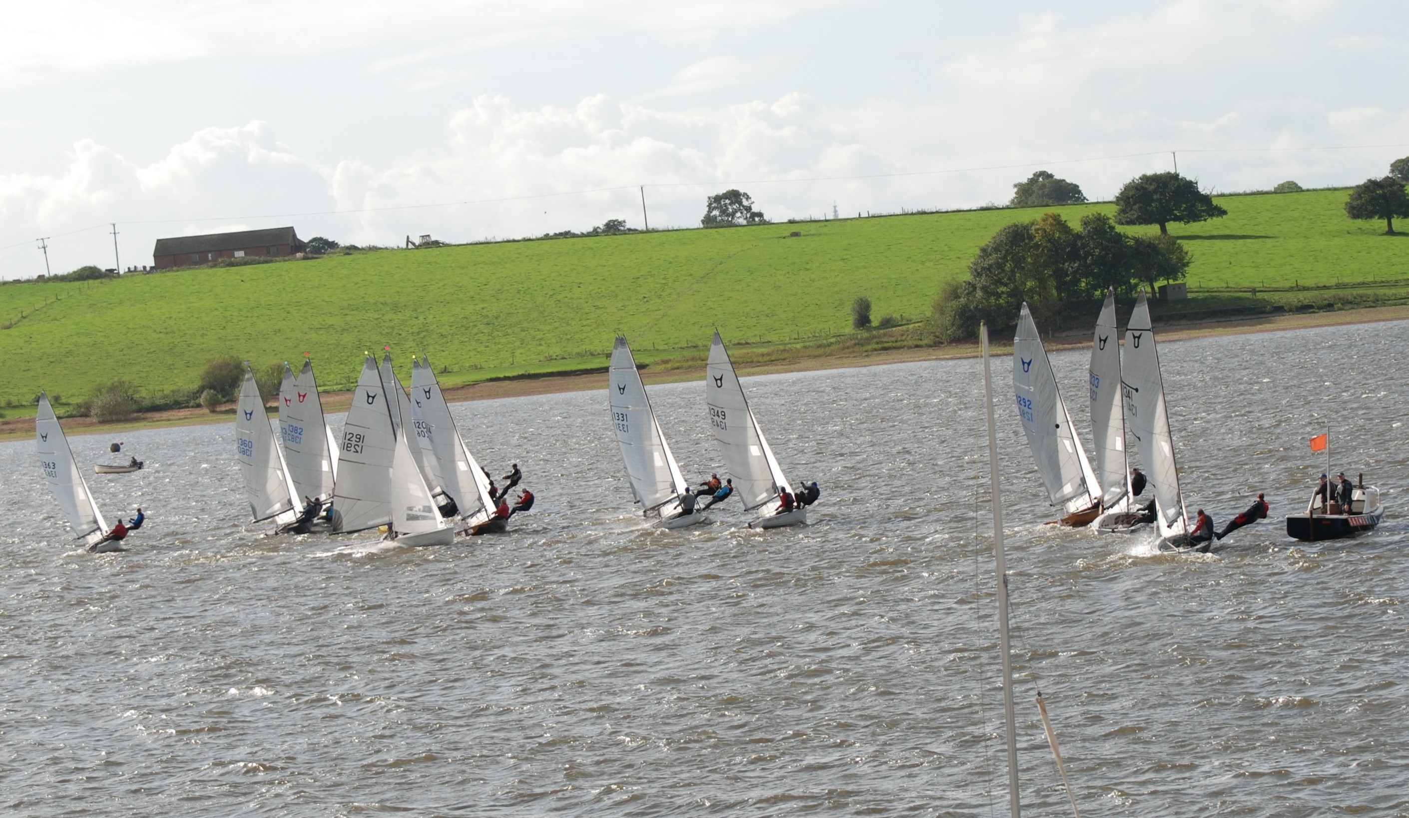 Osprey Final Fling 2023 The Fleet Heading Upwind Just After The Start Race 1
