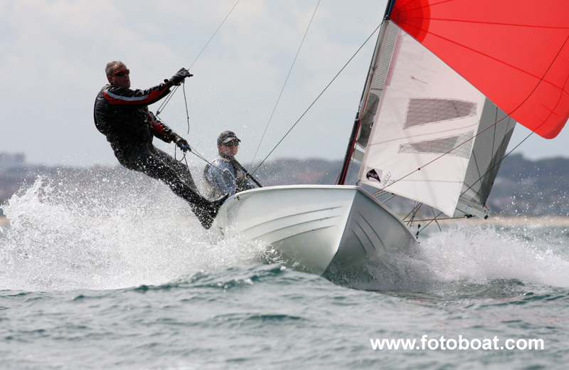 Osprey sailing with spinnaker up