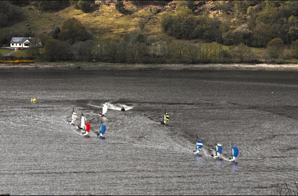 Fleet racing at Lochaber YC during 2023 Scotish Tour