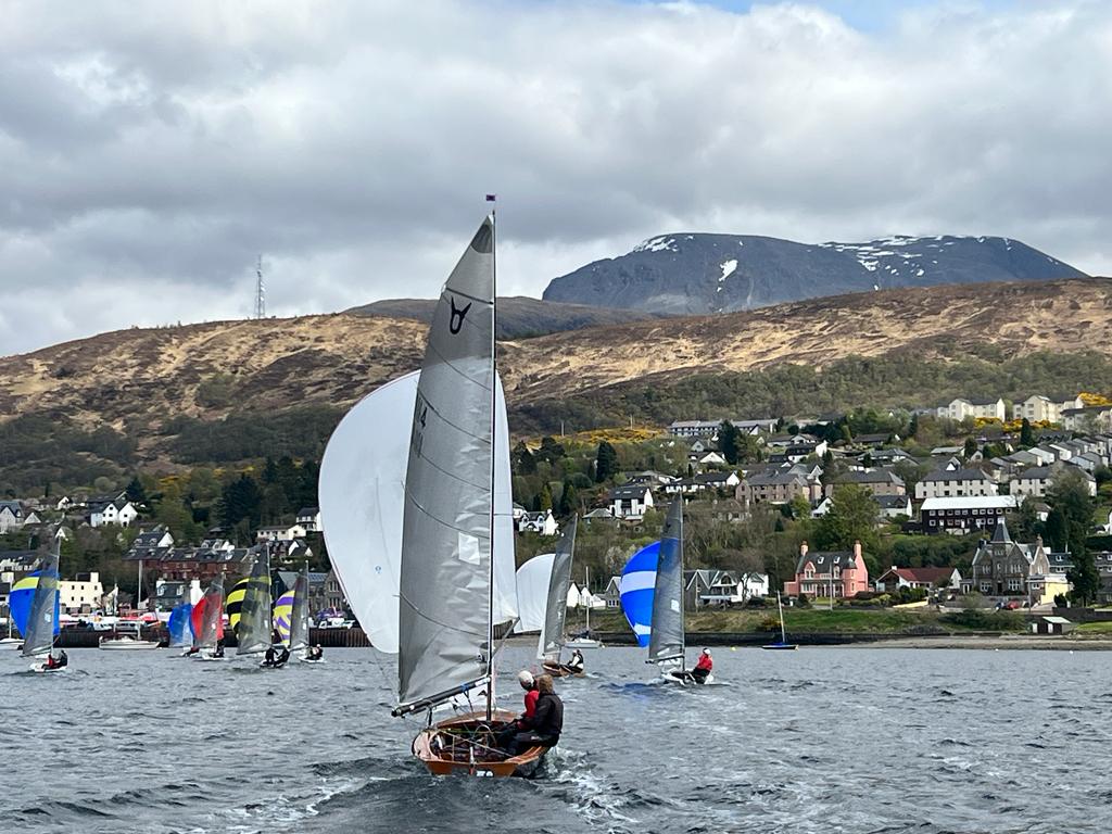 Ospreys in Fort William with Ben Nevis in the background by Vince Dean